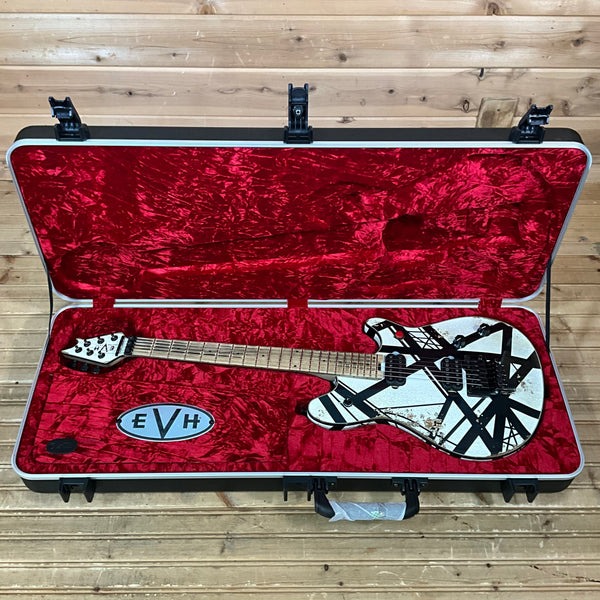 EVH Custom Shop Special Edition Wolfgang Relic Electric Guitar - White/Black Stripes