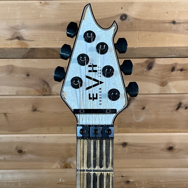 EVH Custom Shop Special Edition Wolfgang Relic Electric Guitar - White/Black Stripes