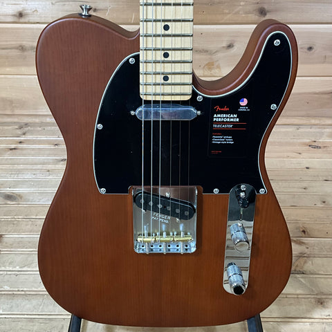 Fender Limited Edition American Performer Timber Telecaster Electric Guitar - Mocha