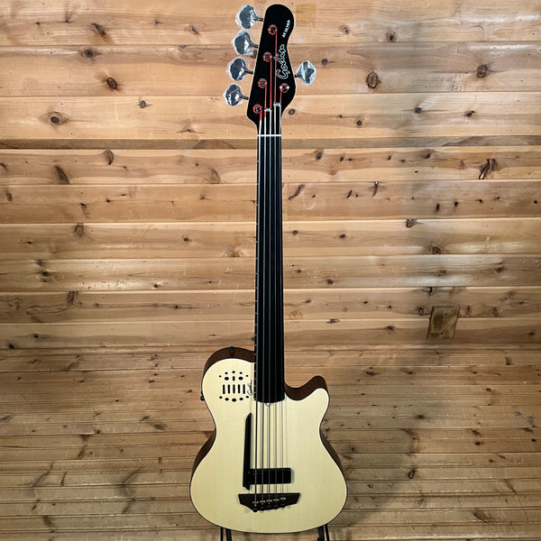 Godin A5 Ultra Natural Fretless A/E Bass - Natural