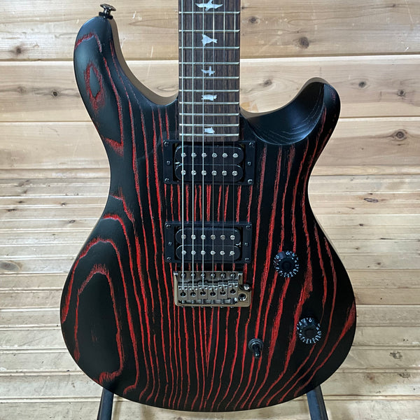 PRS Limited Edition SE Swamp Ash CE 24 "Sandblasted" Electric Guitar - Sandblasted Red
