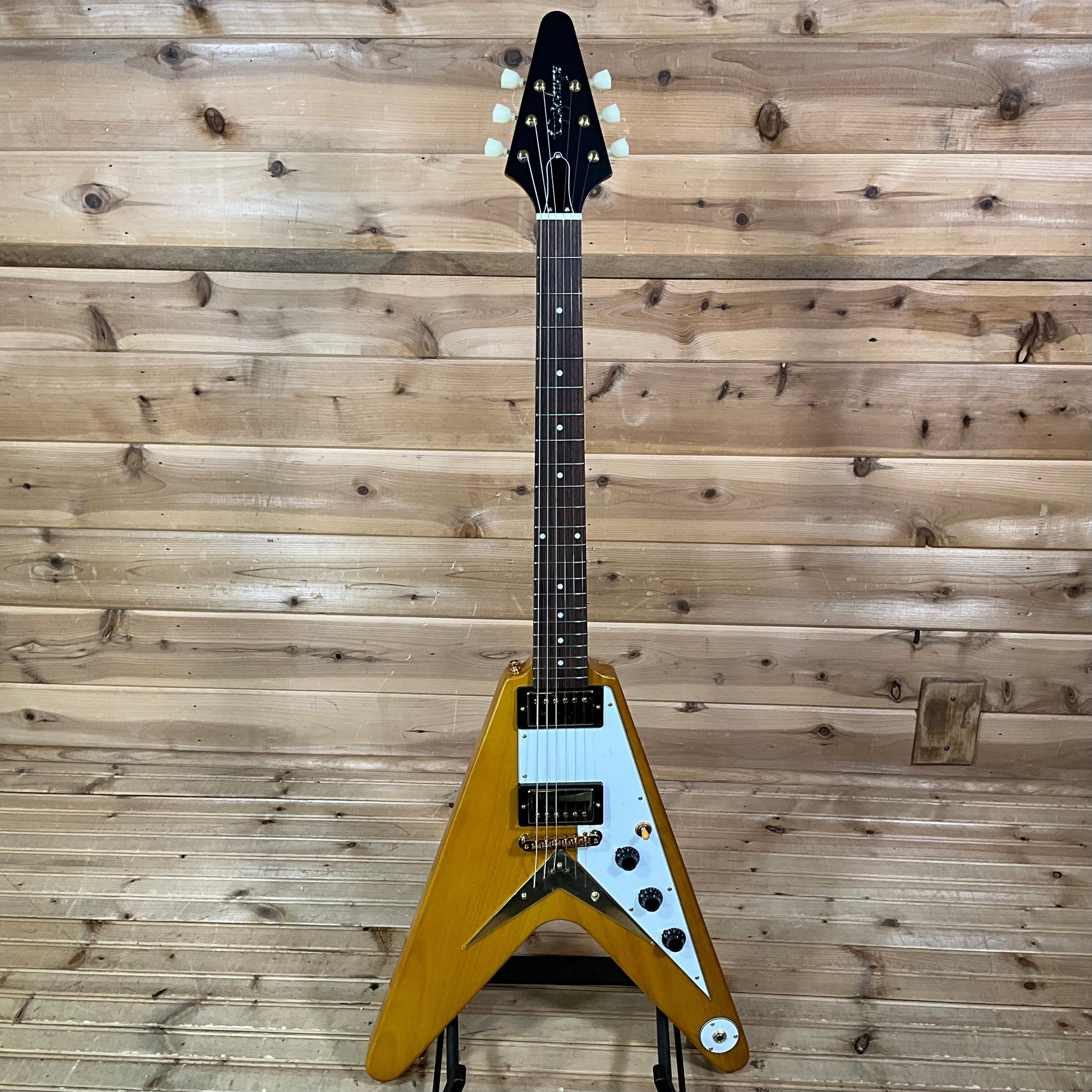 Epiphone 1958 Korina Flying V (White Pickguard) Electric Guitar