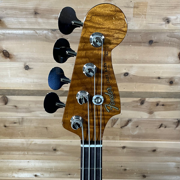 Fender Custom Shop Artisan Koa Top Electric Jazz Bass Guitar USED - Aged Natural