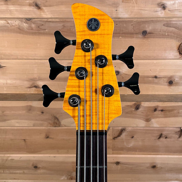 Yamaha TRBX605FM 5-String Electric Bass Guitar - Matte Amber