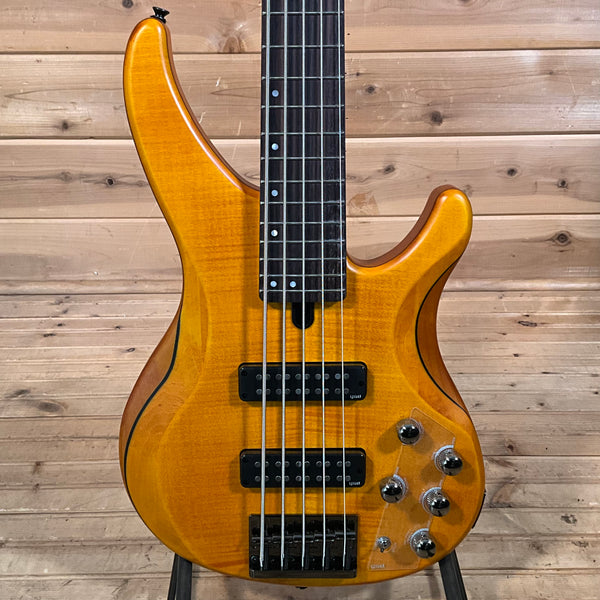 Yamaha TRBX605FM 5-String Electric Bass Guitar - Matte Amber