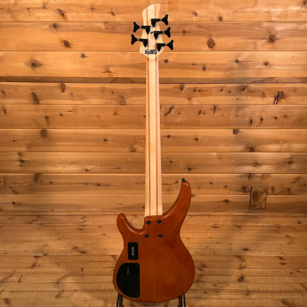 Yamaha TRBX605FM 5-String Electric Bass Guitar - Matte Amber