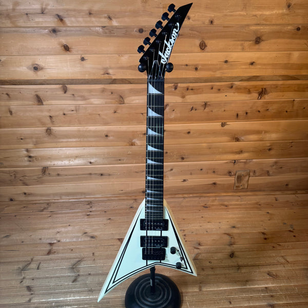 Jackson JS Series RR Minion JS1XM Electric Guitar - Snow White with Black Pin Stripes