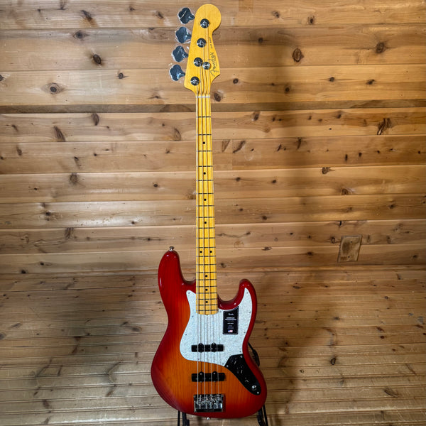 Fender American Professional Jazz Electric Bass Guitar - Aged Cherry Burst