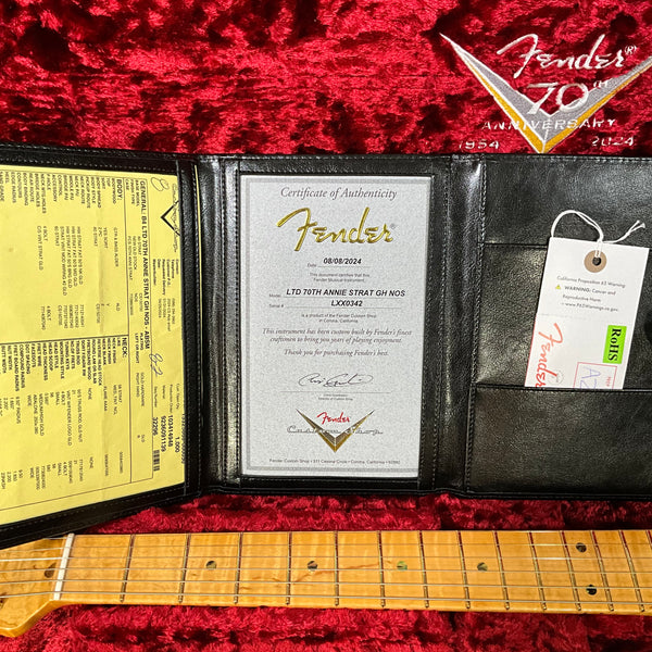 Fender Custom Shop Limited Edition 70th Anniversary Stratocaster Electric Guitar - Aged Bright Sapphire Metallic