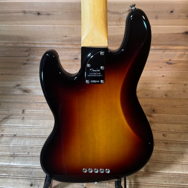 Fender American Professional Jazz V Electric Bass Guitar - 3-Color Sunburst