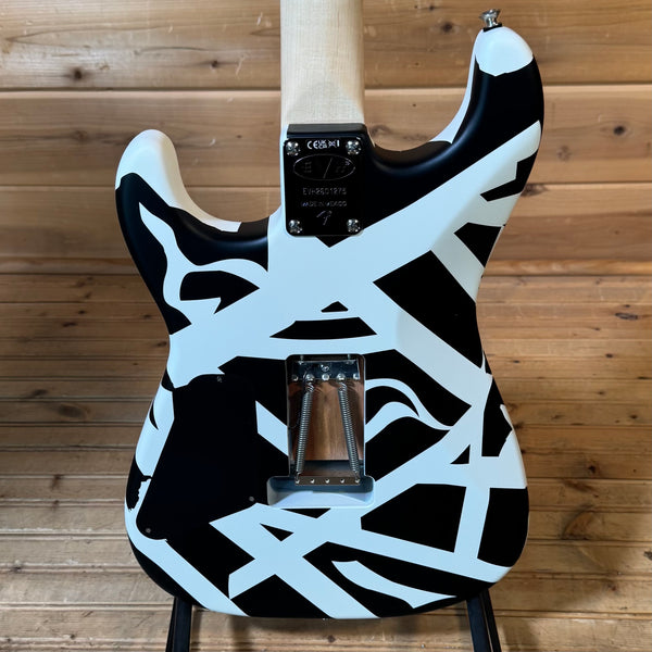 EVH Striped Series Shapes Electric Guitar - Black and White