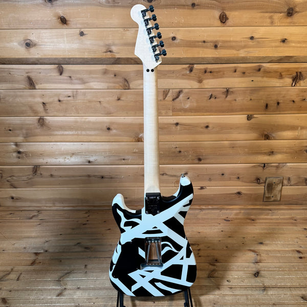 EVH Striped Series Shapes Electric Guitar - Black and White