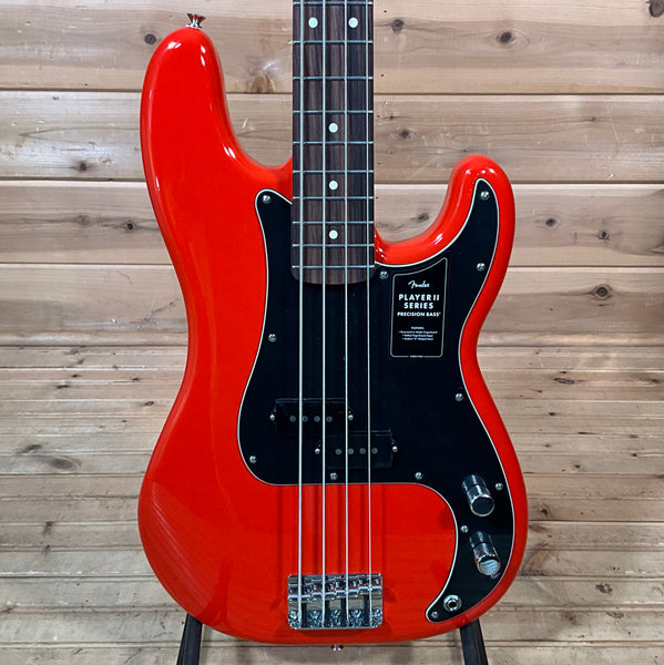 Fender Player II Precision Electric Bass Guitar - Coral Red