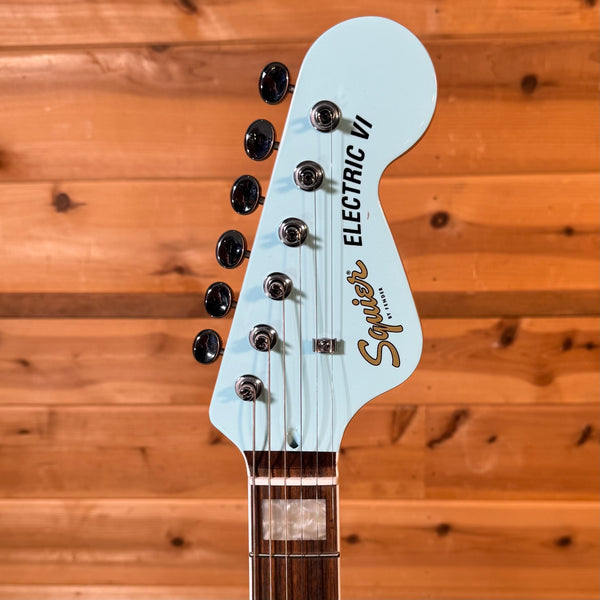 Squier Paranormal Electric VI Electric Guitar - Daphne Blue
