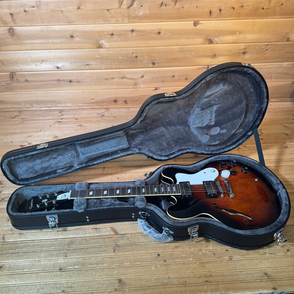Epiphone Bonehead Riviera Electric Guitar - Dark Tobacco Burst