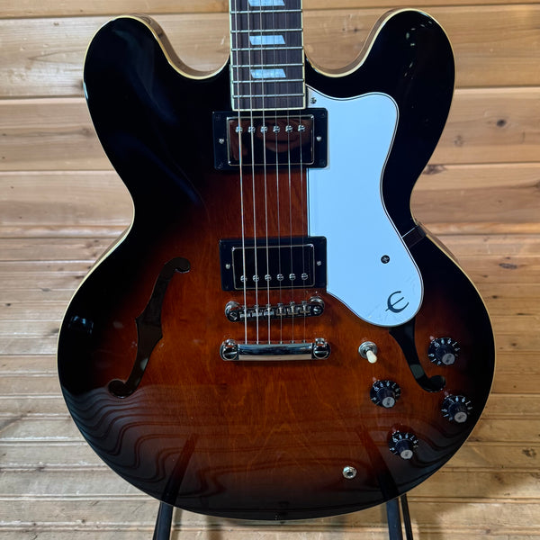 Epiphone Bonehead Riviera Electric Guitar - Dark Tobacco Burst