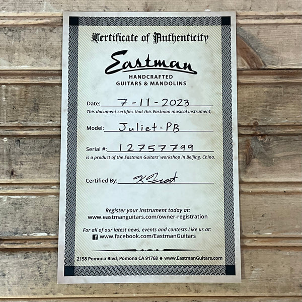 Eastman Juliet Electric Guitar - Pomona Blonde