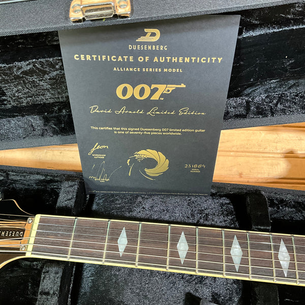 Duesenberg Limited Edition Alliance Series James Bond 007 Electric Guitar - Gunbarrel Graphic