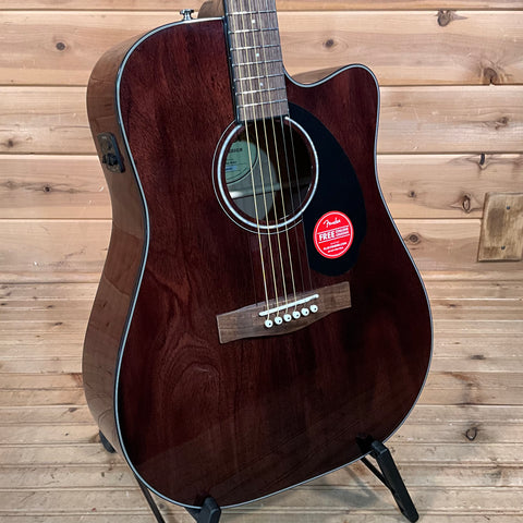 Fender CD-60SCE Dreadnought Acoustic Guitar - All Mahogany