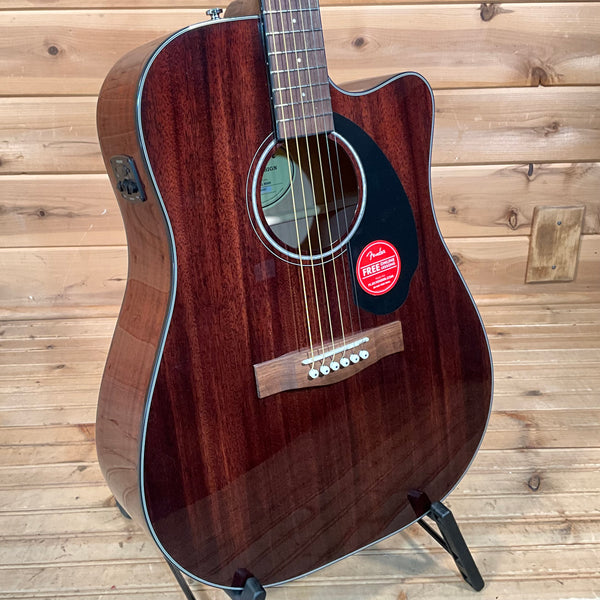 Fender CD-60SCE Dreadnought Acoustic Guitar - All Mahogany