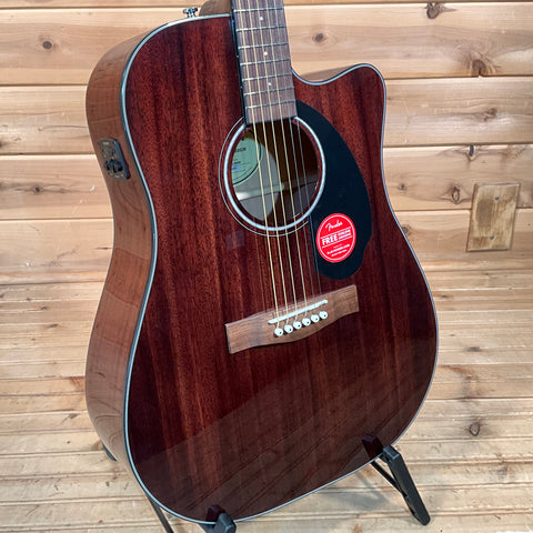 Fender CD-60SCE Dreadnought Acoustic Guitar - All Mahogany
