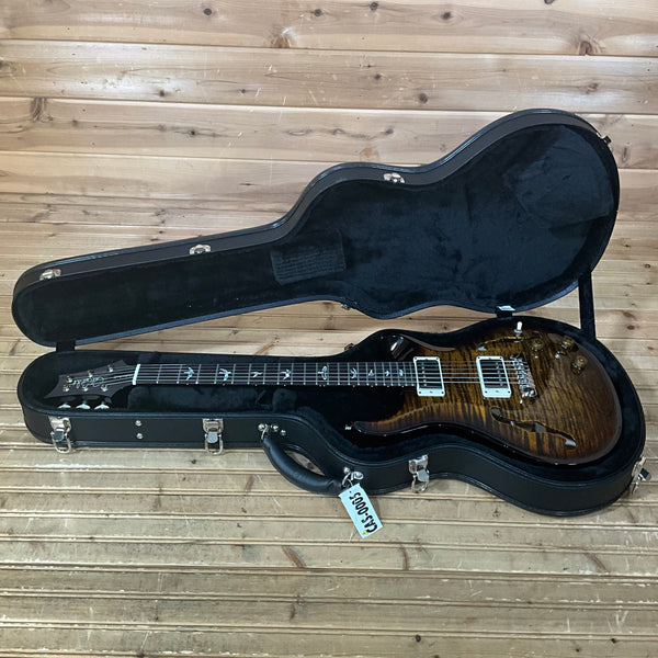 PRS Hollowbody II Piezo Electric Guitar - Black Gold Wrap Around Burst