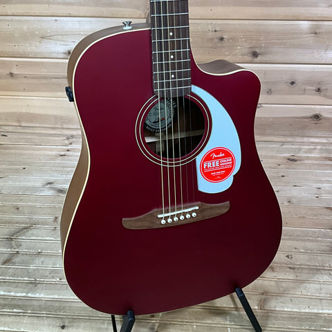 Fender Redondo Player Acoustic Guitar - Candy Apple Red
