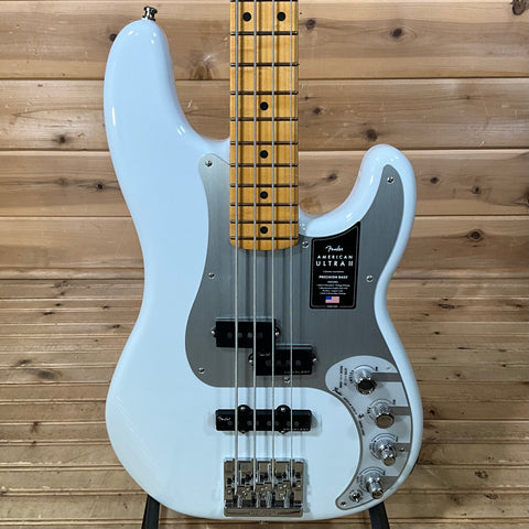 Fender American Ultra II Precision Bass Electric Bass Guitar - Avalanche