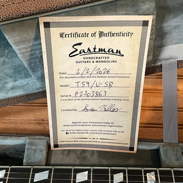 Eastman T59/v Electric Guitar - Antique Sunburst