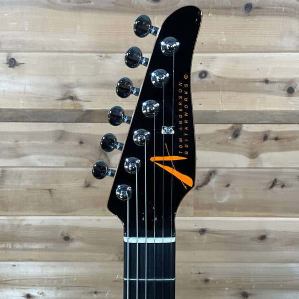 Tom Anderson Raven Classic Electric Guitar - Black with Orange Dog Hair