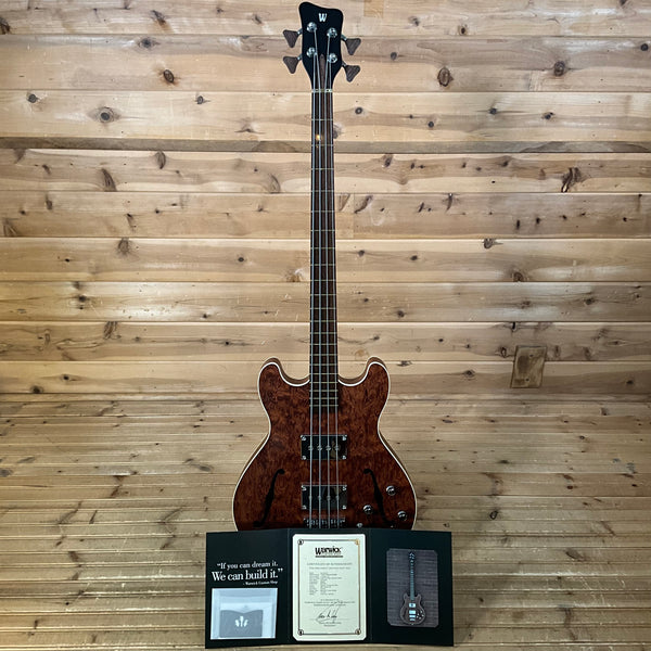 Warwick Masterbuilt Star Bass II Bubinga 4-String Electric Bass - Natural Transparent Satin