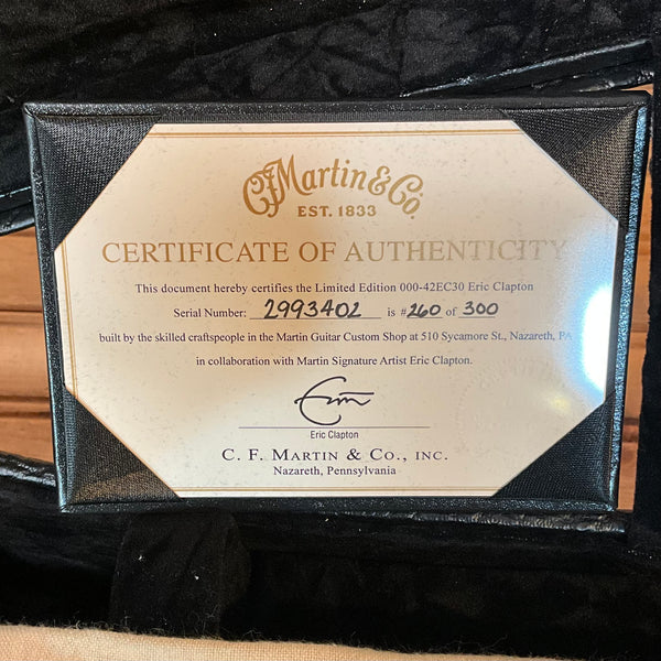 Martin 000-42EC 30th Anniversary Eric Clapton Acoustic Guitar - Natural