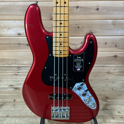 Fender American Ultra II Jazz Bass Electric Bass Guitar - Sinister Red