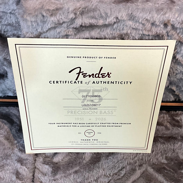 Fender 75th Anniversary American Professional PJ Bass - 2-Color Sunburst