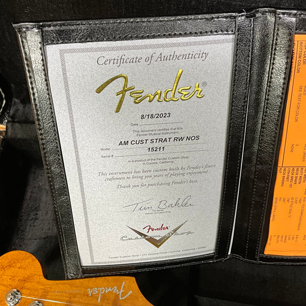 Fender Custom Shop American Custom Stratocaster Electric Guitar - Amber Natural