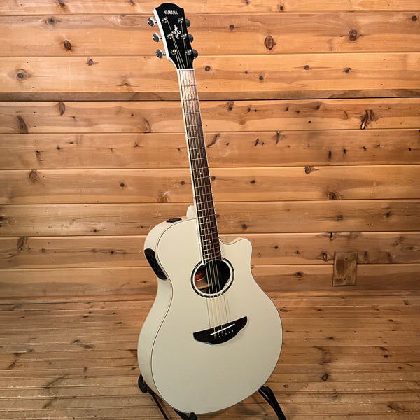 Yamaha APX600 Thinline Acoustic Guitar Vintage - Vintage White
