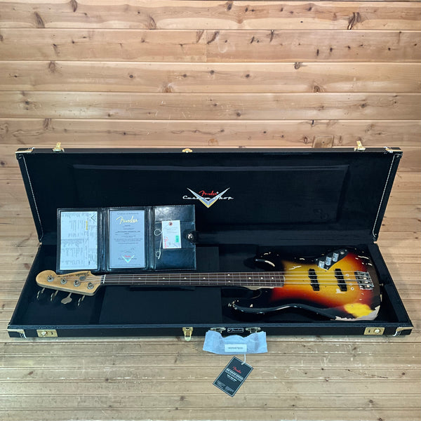 Fender Custom Shop Jaco Pastorius Tribute Fretless Electric Bass - 3-Color Sunburst