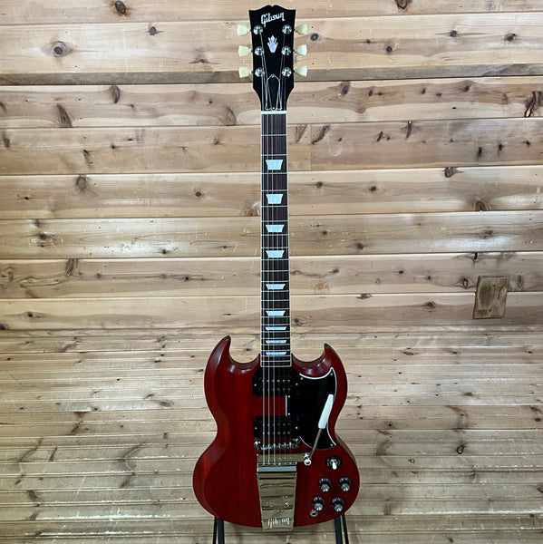 Gibson SG Standard '61 Maestro Vibrola Faded Electric Guitar - Vintage Cherry Satin
