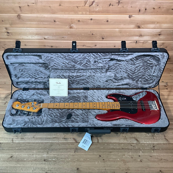 Fender American Ultra II Jazz Bass V Electric Bass Guitar - Sinister Red