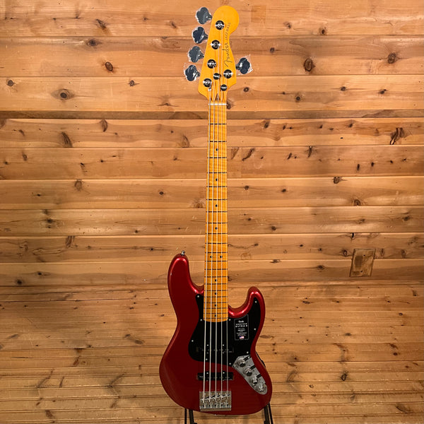 Fender American Ultra II Jazz Bass V Electric Bass Guitar - Sinister Red