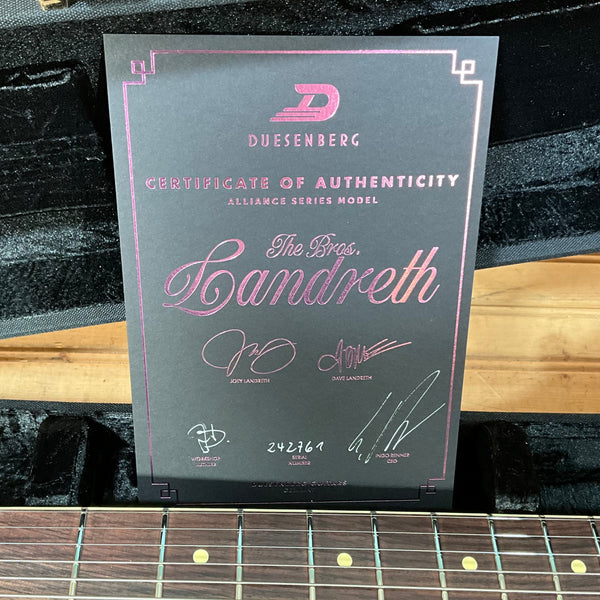 Duesenberg Alliance Series Bros. Landreth Joey's Guitar Electric Guitar - Catalina Sunset Rose