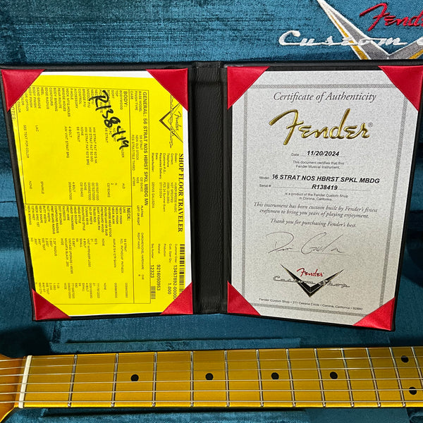 Fender Custom Shop 56 Stratocaster NOS Masterbuilt Dennis Galuszka Electric Guitar - Honey Burst Sparkle