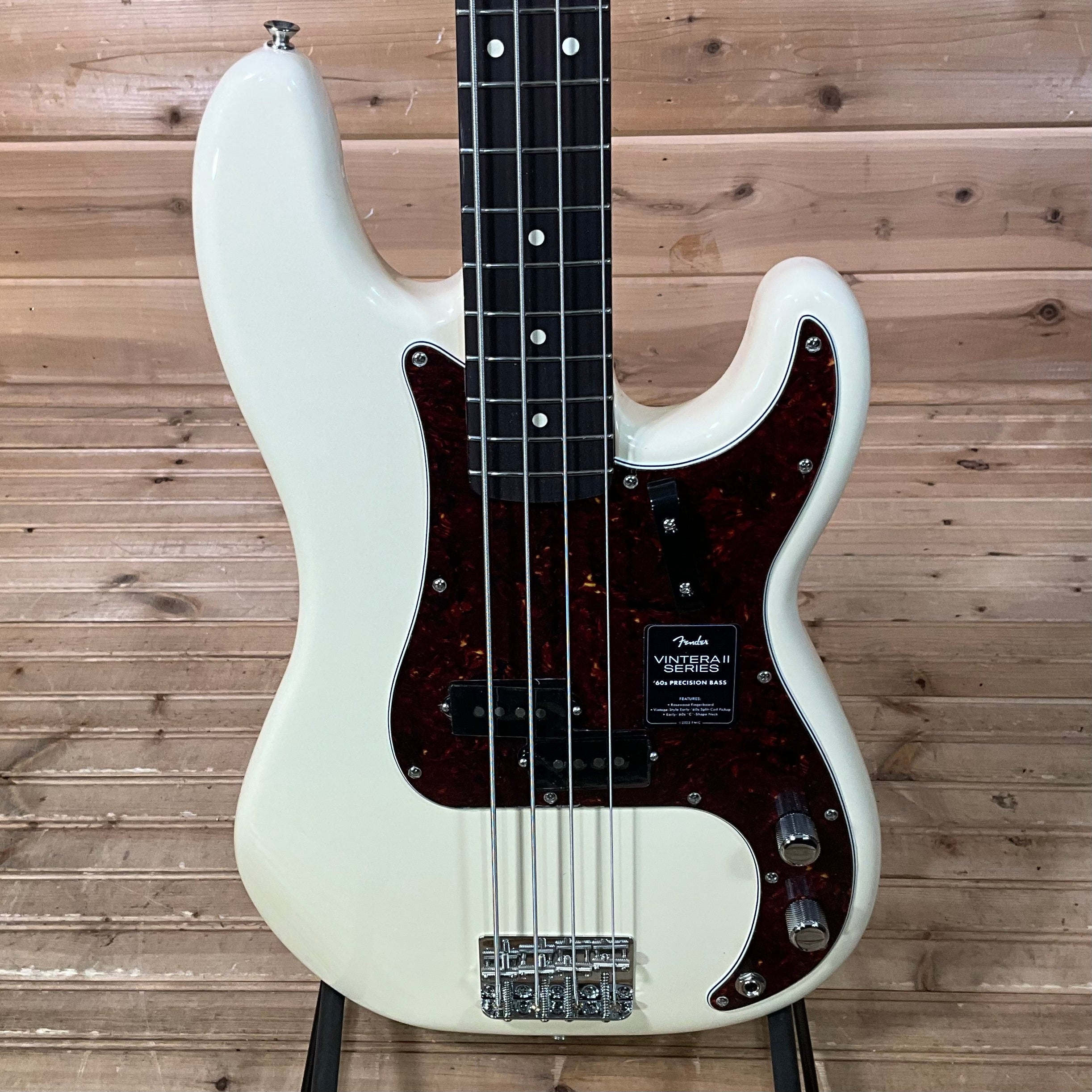 Fender Vintera II '60s Precision Bass 4-String Electric Bass Guitar -  Olympic White