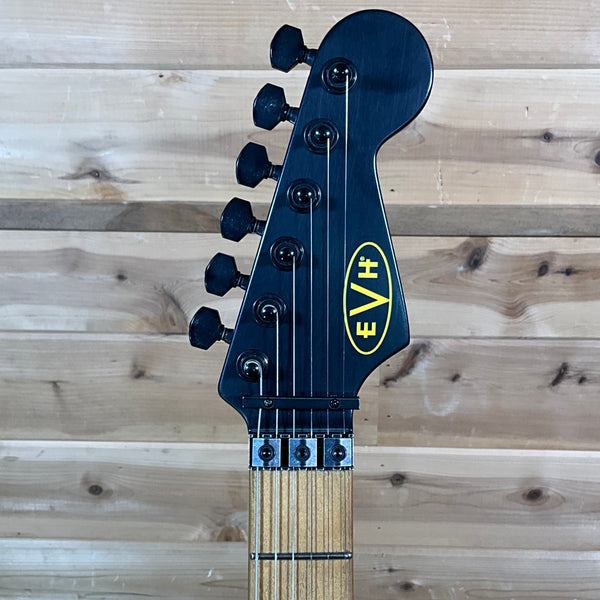 EVH Limited Edition Striped Series Frankenstein Frankie Aged Electric Guitar - Black with Yellow Stripes