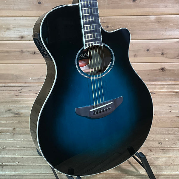 Yamaha APX600 Thinline Acoustic Electric Guitar - Oriental Blue Burst