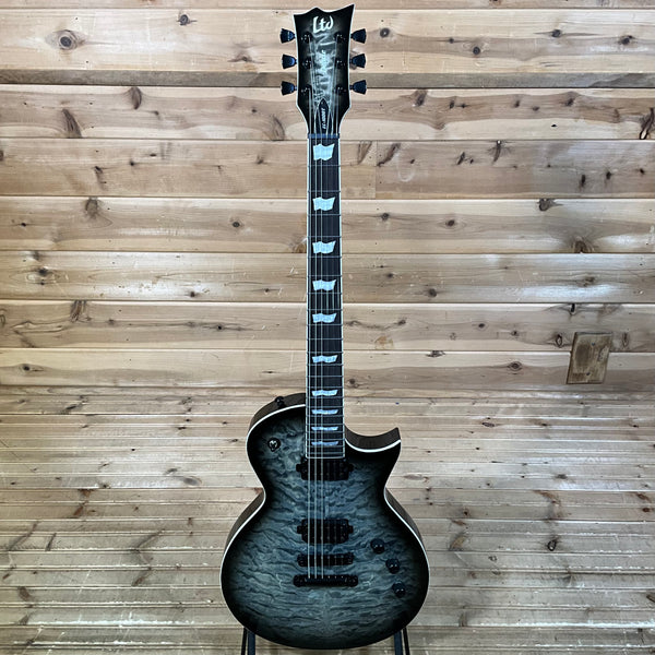 ESP LTD EC-1000T QM Electric Guitar - Charcoal Burst