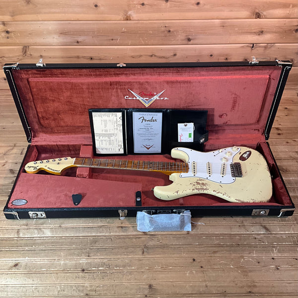 Fender Custom Shop 1969 Stratocaster Heavy Relic Electric Guitar - Aged Vintage White