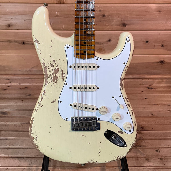 Fender Custom Shop 1969 Stratocaster Heavy Relic Electric Guitar - Aged Vintage White