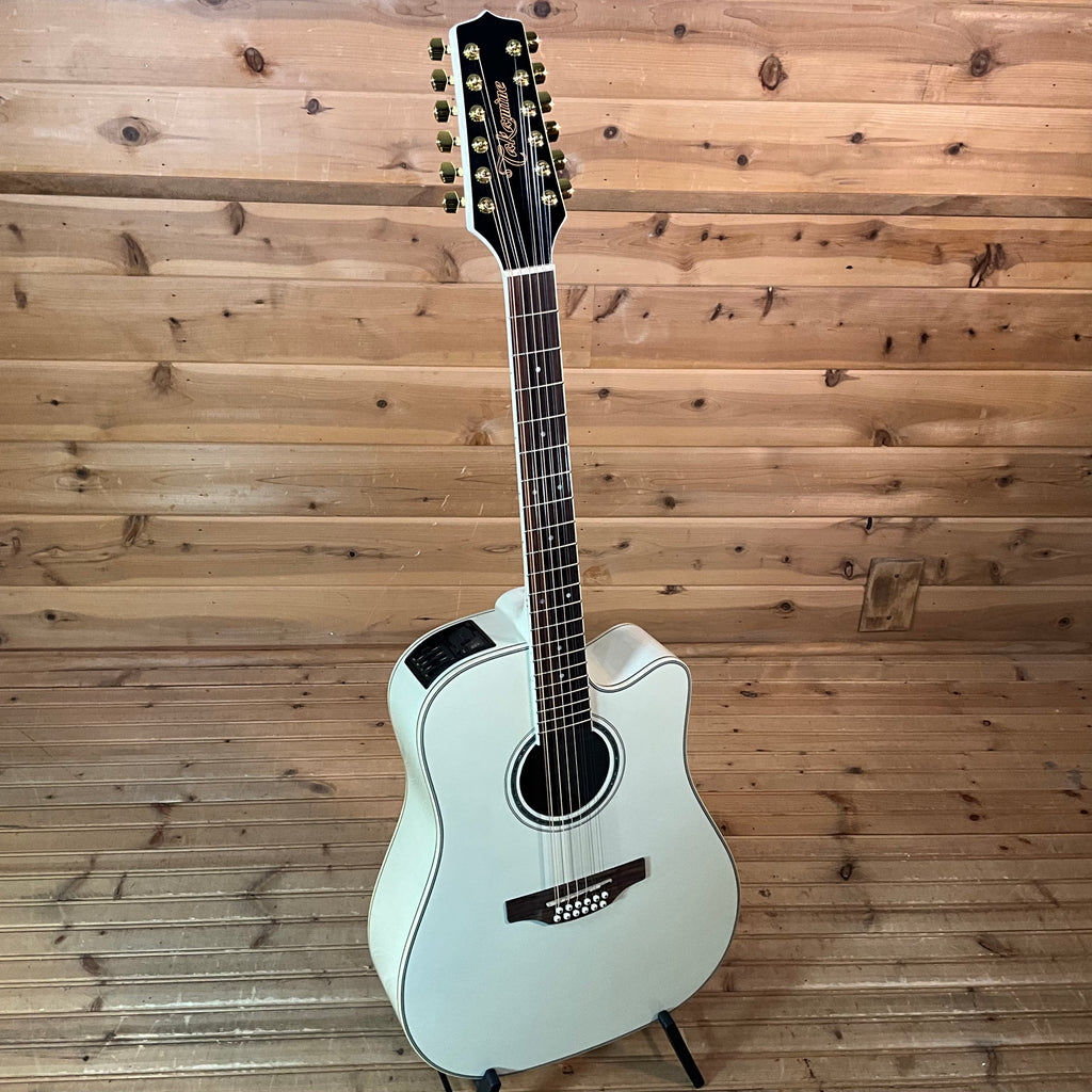 Takamine GD37CE-12 12 String Acoustic Guitar - Pearl White - Huber