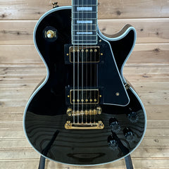 Epiphone Les Paul Custom Electric Guitar - Ebony - Huber Breese Music